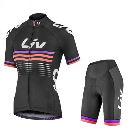 Set Wielershirt + Fietsbroek Kort 2019 CCC Liv Dames N001